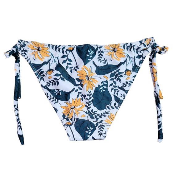 Woman Swim Bikini Floral Bottom Waist Adjustable Sz S - Picture 2 of 5